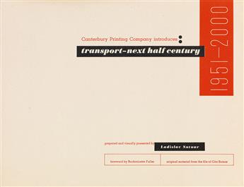 LADISLAV SUTNAR (1897-1976).  TRANSPORT NEXT HALF CENTURY. Book. 1950. 8¾x11 inches, 22¼x28 cm. Canterbury Printing Company, New York.